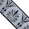 Designer's Shop JL 430 Jacquard metallic black grey Floral Silver ribbon trim, 2-3/8" (60mm) 3 yards